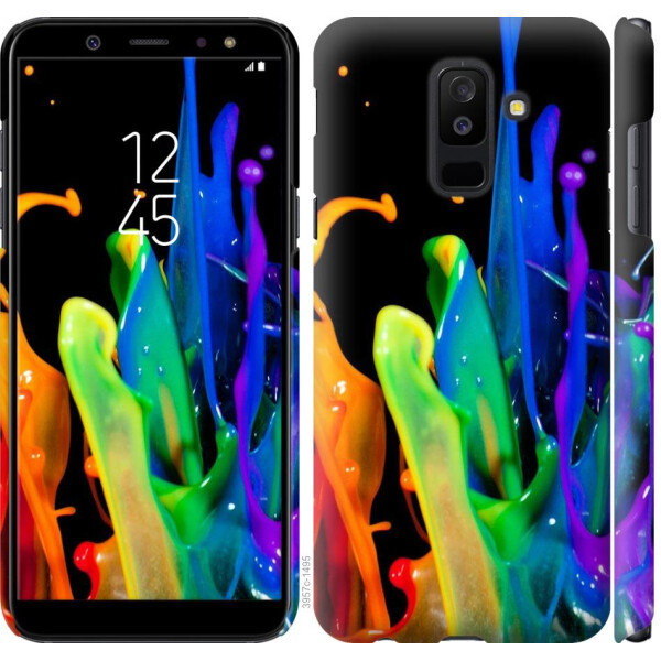 

Чехол на Samsung Galaxy A6 Plus 2018 брызги краски (04798)