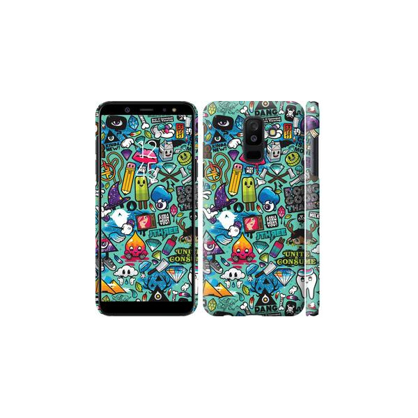 

Чехол на Samsung Galaxy A6 Plus 2018 Стикер бомбинг 1 (04798)