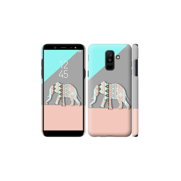 

Чехол на Samsung Galaxy A6 Plus 2018 Узорчатый слон (04798)