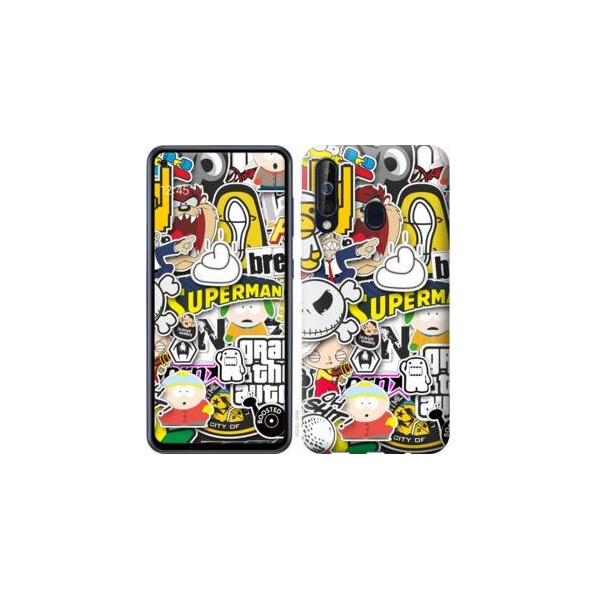 

Чехол на Samsung Galaxy A60 2019 A606F Popular logos (04798)