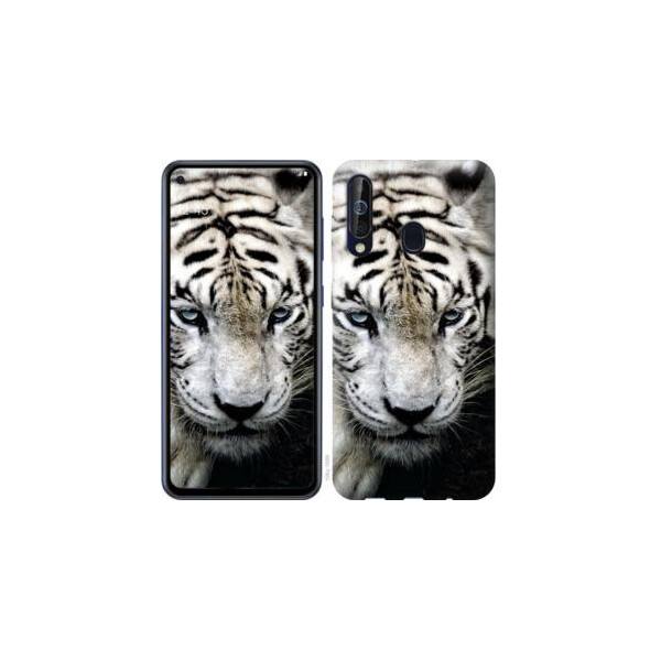 

Чехол на Samsung Galaxy A60 2019 A606F Грустный белый тигр (04798)