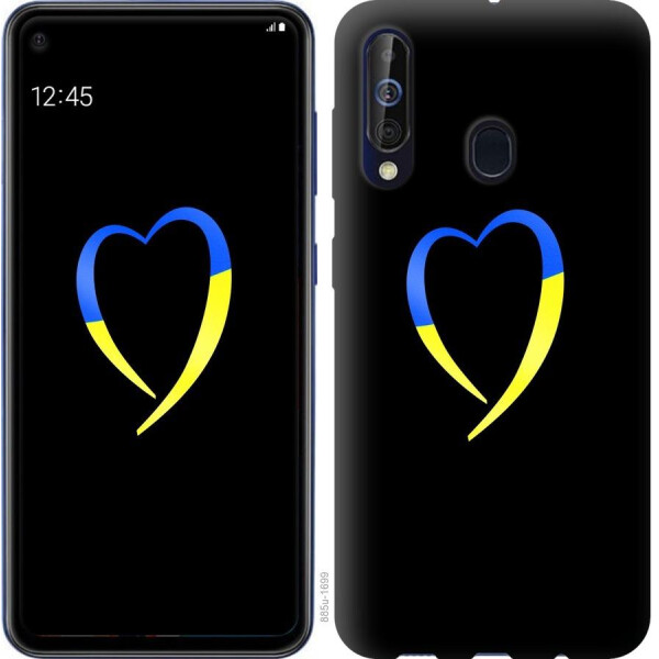 

Чехол на Samsung Galaxy A60 2019 A606F Жёлто-голубое сердце (04798)