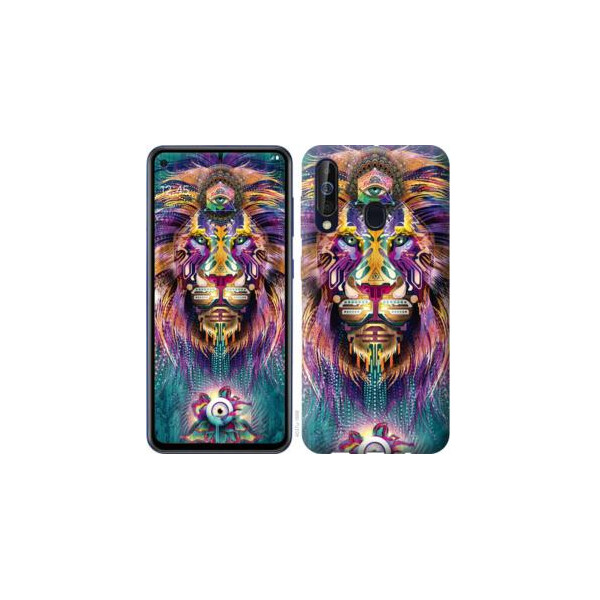 

Чехол на Samsung Galaxy A60 2019 A606F Люминесцентный лев (04798)