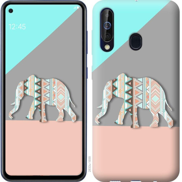 

Чехол на Samsung Galaxy A60 2019 A606F Узорчатый слон (04798)