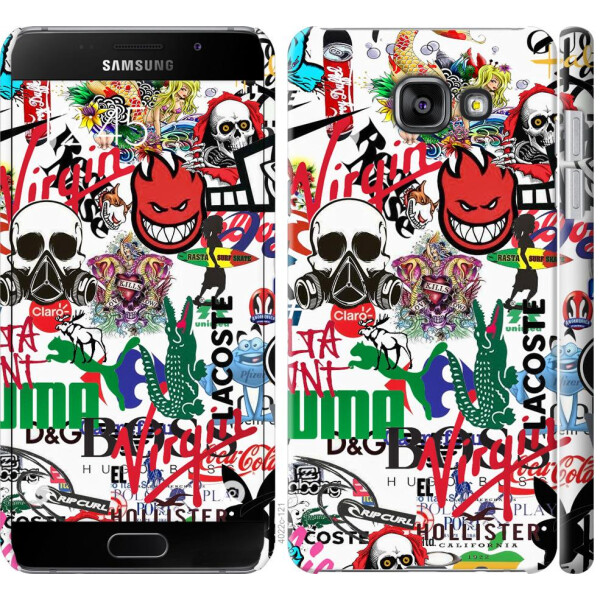 

Чехол на Samsung Galaxy A7 (2016) A710F Many different logos (04798)