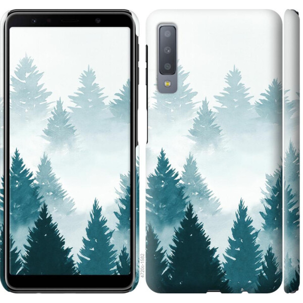 

Чехол на Samsung Galaxy A7 (2018) A750F Акварельные Елки (04798)