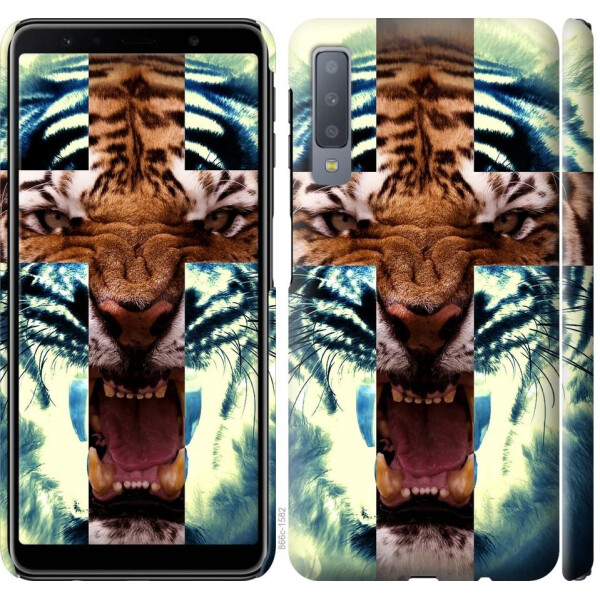 

Чехол на Samsung Galaxy A7 (2018) A750F Злой тигр (04798)
