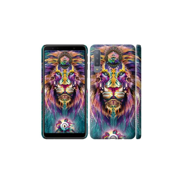 

Чехол на Samsung Galaxy A7 (2018) A750F Люминесцентный лев (04798)