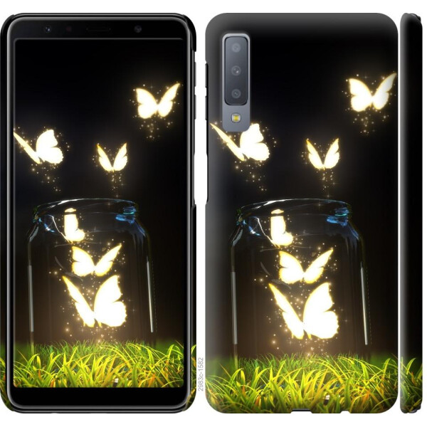 

Чехол на Samsung Galaxy A7 (2018) A750F Светящиеся бабочки (04798)