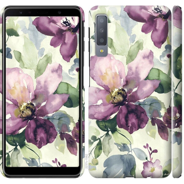 

Чехол на Samsung Galaxy A7 (2018) A750F Цветы акварелью (04798)