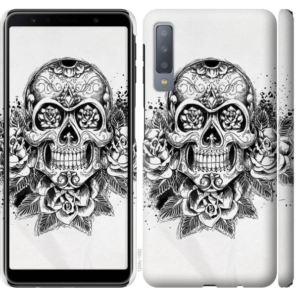

Чехол на Samsung Galaxy A7 (2018) A750F Череп и розы (04798)