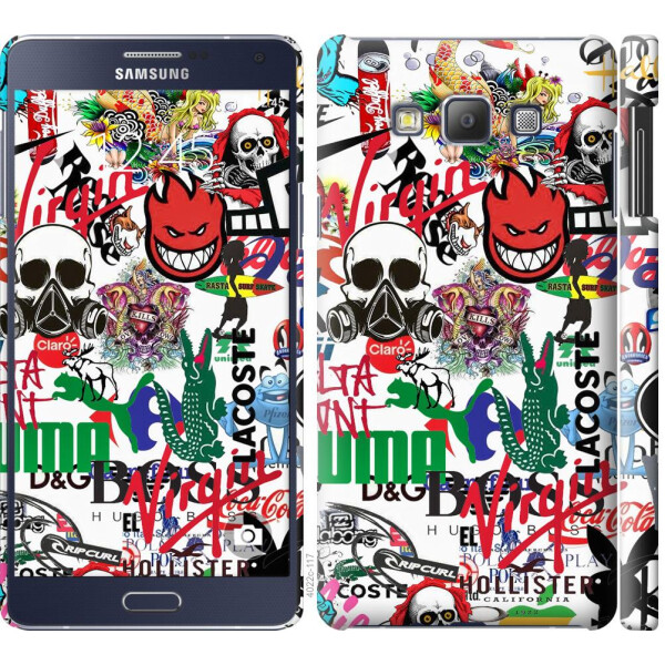 

Чехол на Samsung Galaxy A7 A700H Many different logos (04798)