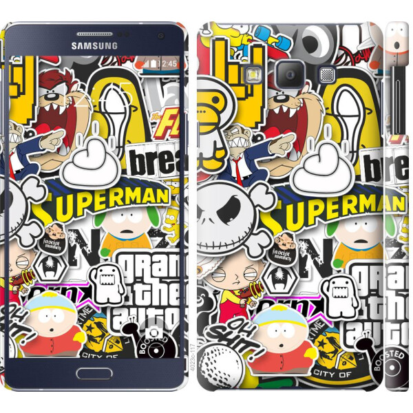 

Чехол на Samsung Galaxy A7 A700H Popular logos (04798)