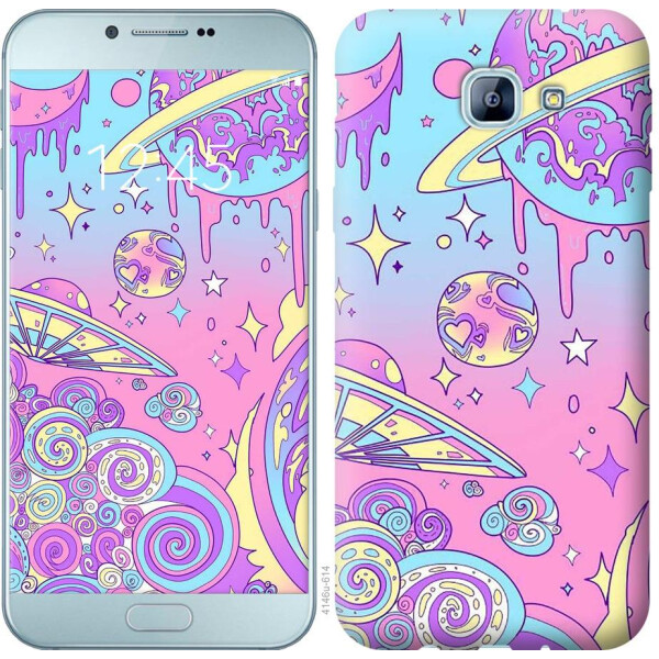 

Чехол на Samsung Galaxy A8 (2016) A810 Розовая галактика (04798)