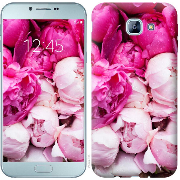 

Чехол на Samsung Galaxy A8 (2016) A810 Розовые пионы (04798)