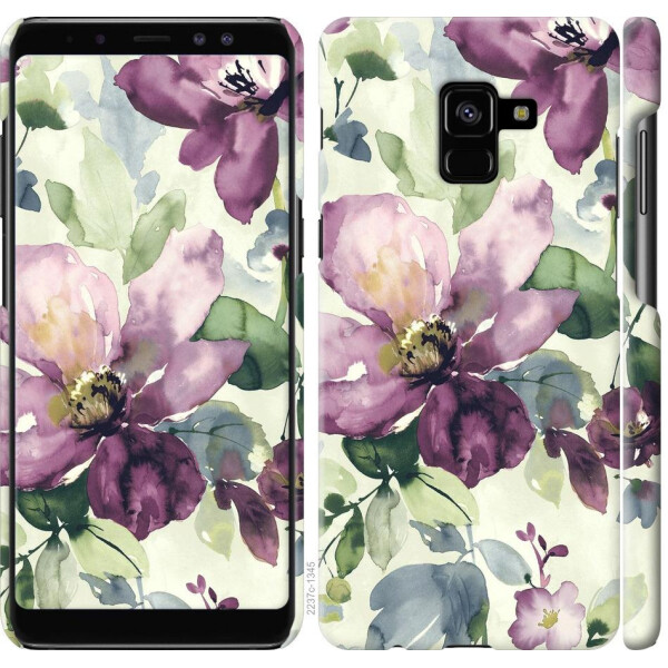

Чехол на Samsung Galaxy A8 Plus 2018 A730F Цветы акварелью (04798)
