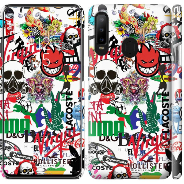 

Чехол на Samsung Galaxy A8S Many different logos (04798)