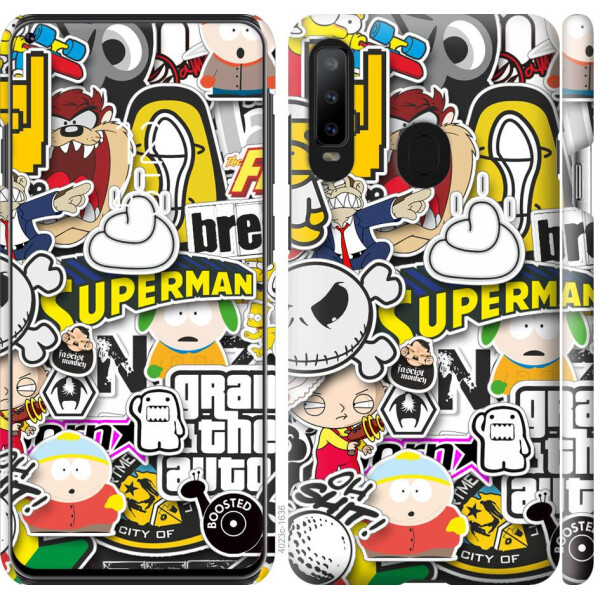 

Чехол на Samsung Galaxy A8S Popular logos (04798)