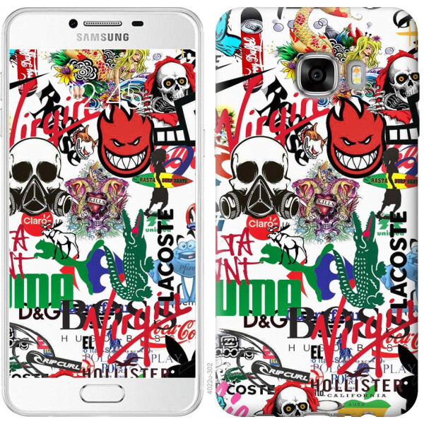 

Чехол на Samsung Galaxy C7 C7000 Many different logos (04798)