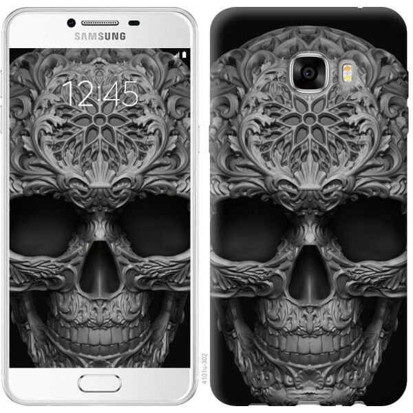 

Чехол на Samsung Galaxy C7 C7000 skull-ornament (04798)