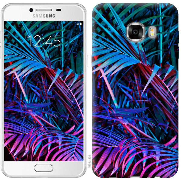 

Чехол на Samsung Galaxy C7 C7000 Папоротник под ультрафиолетом (04798)