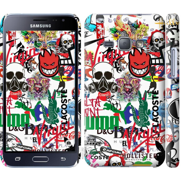 

Чехол на Samsung Galaxy J1 (2016) Duos J120H Many different logos (04798)