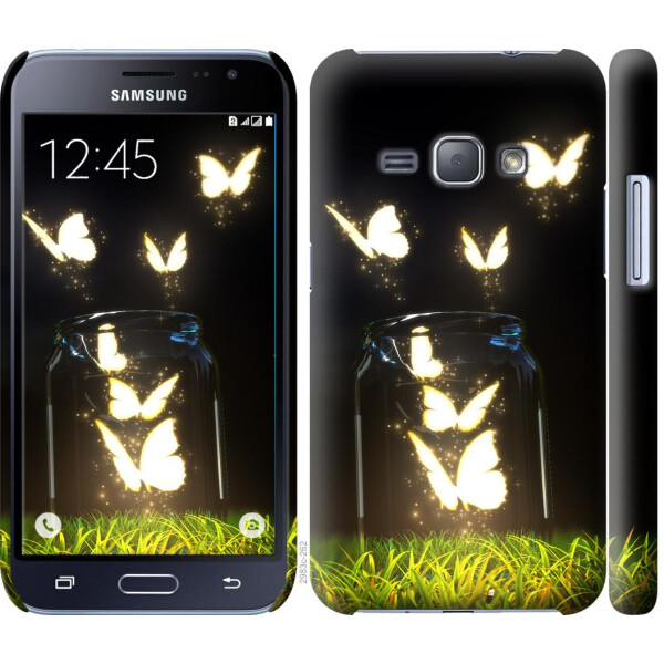 

Чехол на Samsung Galaxy J1 (2016) Duos J120H Светящиеся бабочки (04798)