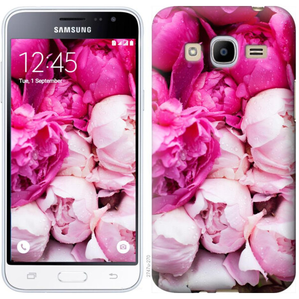 

Чехол на Samsung Galaxy J2 (2016) J210 Розовые пионы (04798)