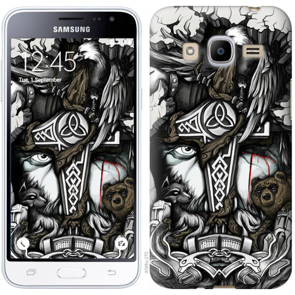 

Чехол на Samsung Galaxy J2 (2016) J210 Тату Викинг (04798)