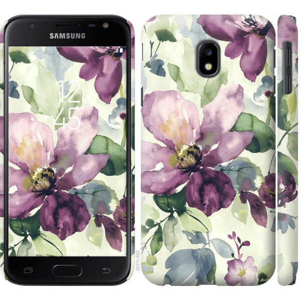 

Чехол на Samsung Galaxy J3 (2017) Цветы акварелью (04798)