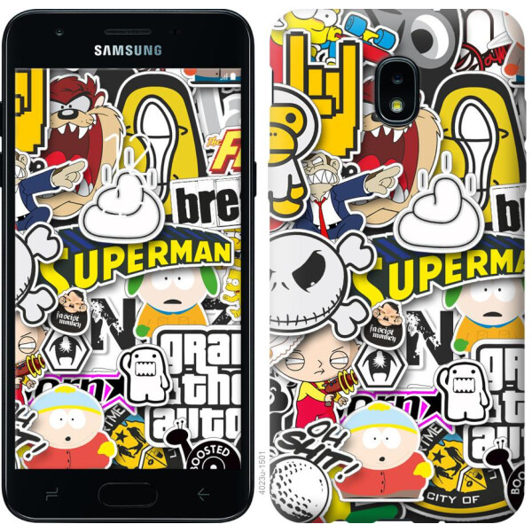 

Чехол на Samsung Galaxy J3 2018 Popular logos (04798)