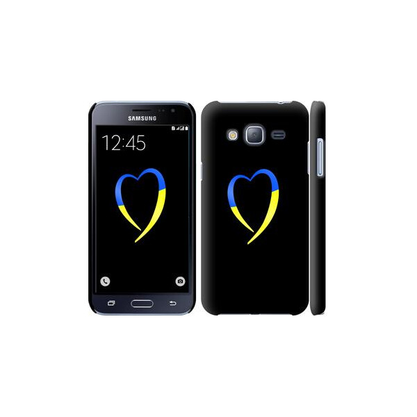 

Чехол на Samsung Galaxy J3 Duos (2016) J320H Жёлто-голубое сердце (04798)