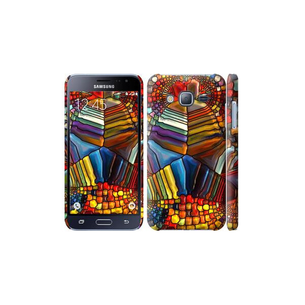 

Чехол на Samsung Galaxy J3 Duos (2016) J320H Разноцветный витраж (04798)