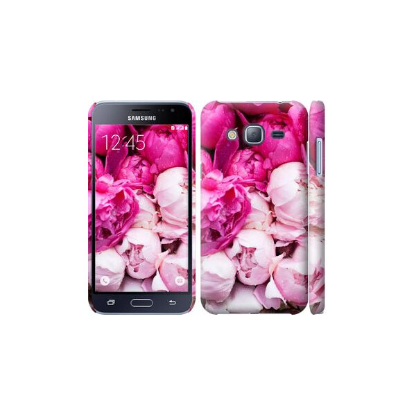 

Чехол на Samsung Galaxy J3 Duos (2016) J320H Розовые пионы (04798)