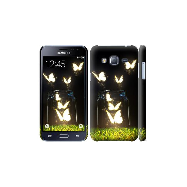 

Чехол на Samsung Galaxy J3 Duos (2016) J320H Светящиеся бабочки (04798)