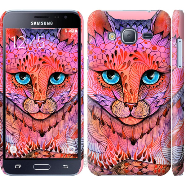 

Чехол на Samsung Galaxy J3 Duos (2016) J320H Узорчатая кошка (04798)