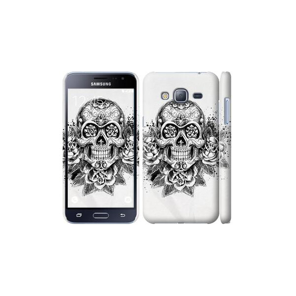 

Чехол на Samsung Galaxy J3 Duos (2016) J320H Череп и розы (04798)