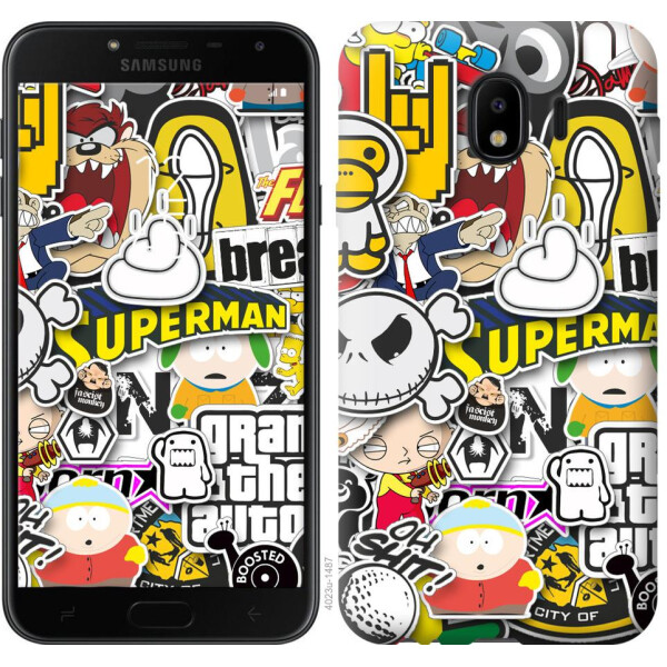 

Чехол на Samsung Galaxy J4 2018 Popular logos (04798)