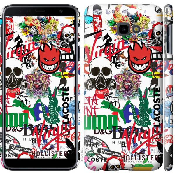 

Чехол на Samsung Galaxy J4 Plus 2018 Many different logos (04798)
