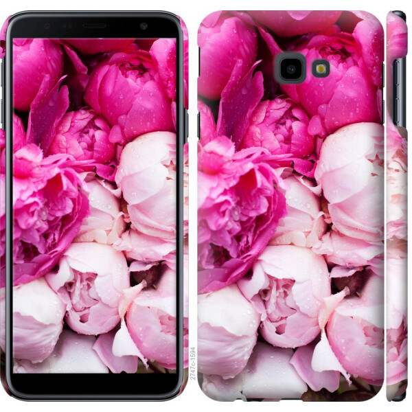 

Чехол на Samsung Galaxy J4 Plus 2018 Розовые пионы (04798)
