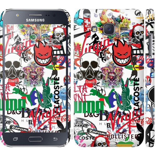 

Чехол на Samsung Galaxy J5 (2015) J500H Many different logos (04798)