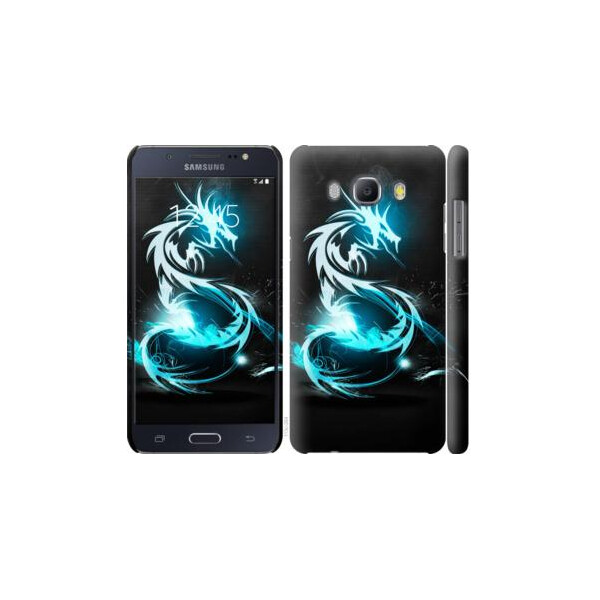 

Чехол на Samsung Galaxy J5 (2016) J510H Бело-голубой огненный дракон (04798)