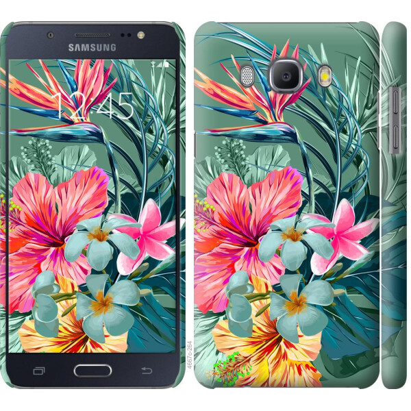 

Чехол на Samsung Galaxy J5 (2016) J510H Тропические цветы v1 (04798)