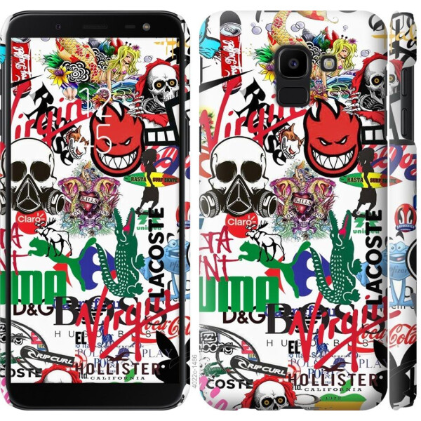 

Чехол на Samsung Galaxy J6 2018 Many different logos (04798)
