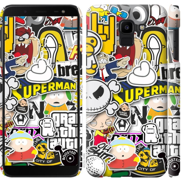 

Чехол на Samsung Galaxy J6 2018 Popular logos (04798)
