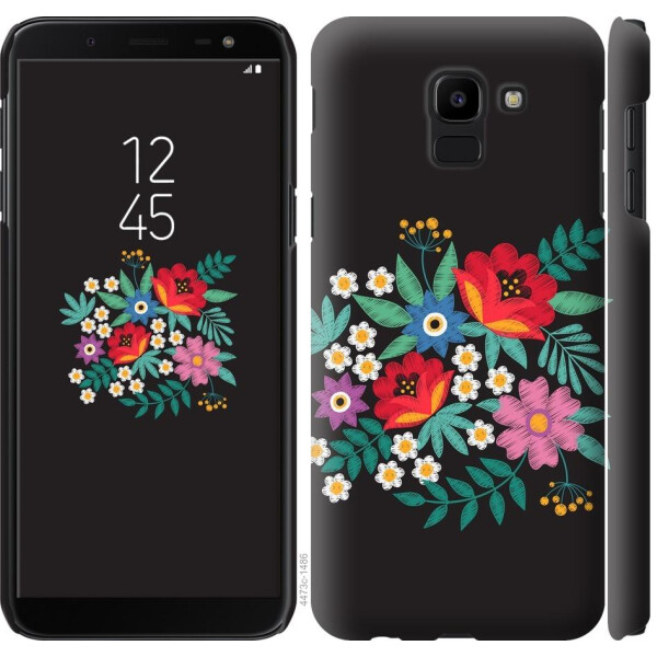 

Чехол на Samsung Galaxy J6 2018 Вышитые цветы (04798)