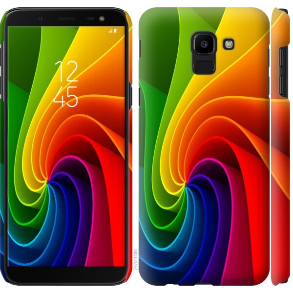 

Чехол на Samsung Galaxy J6 2018 Радужный вихрь (04798)