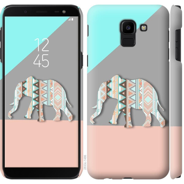 

Чехол на Samsung Galaxy J6 2018 Узорчатый слон (04798)