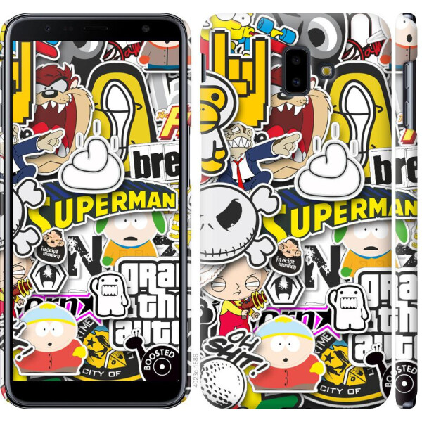 

Чехол на Samsung Galaxy J6 Plus 2018 Popular logos (04798)