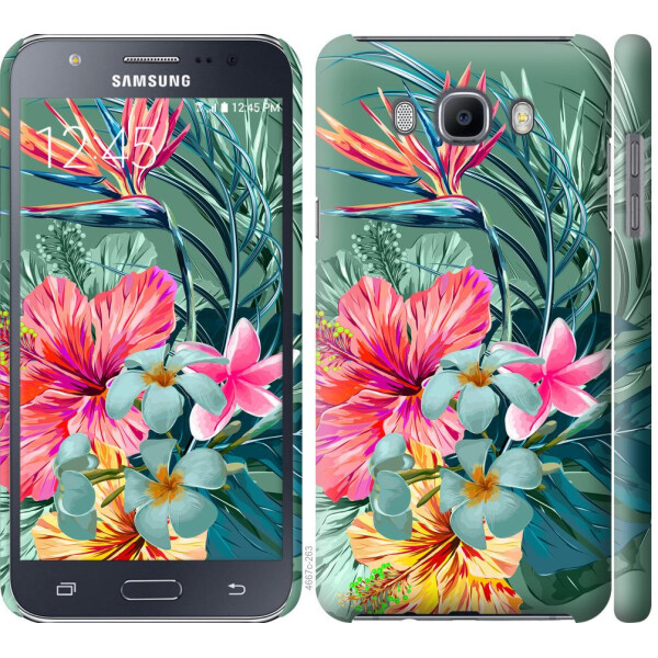 

Чехол на Samsung Galaxy J7 (2016) J710F Тропические цветы v1 (04798)